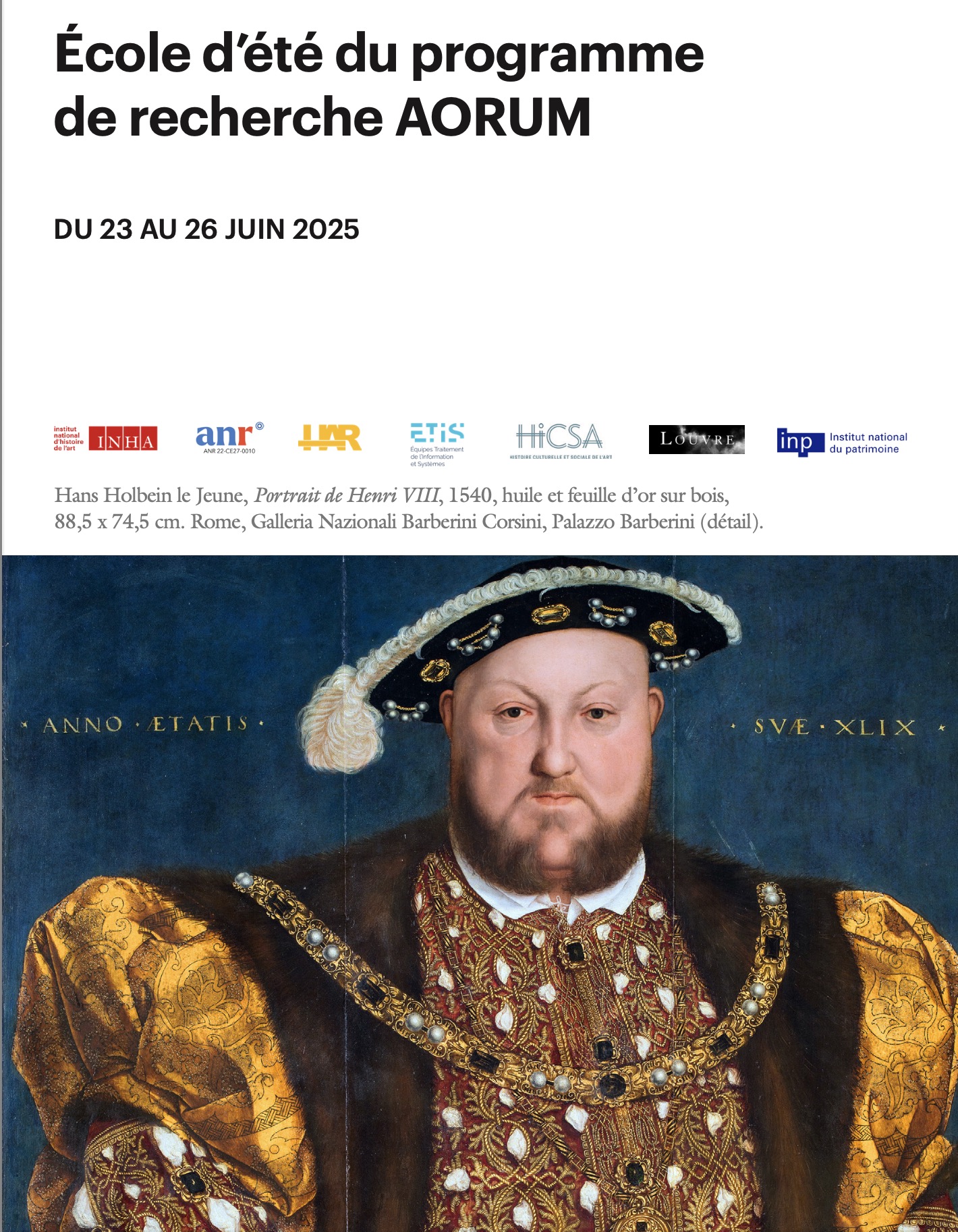 École d’été du programme de recherche AORUM – 23-26 juin 2025