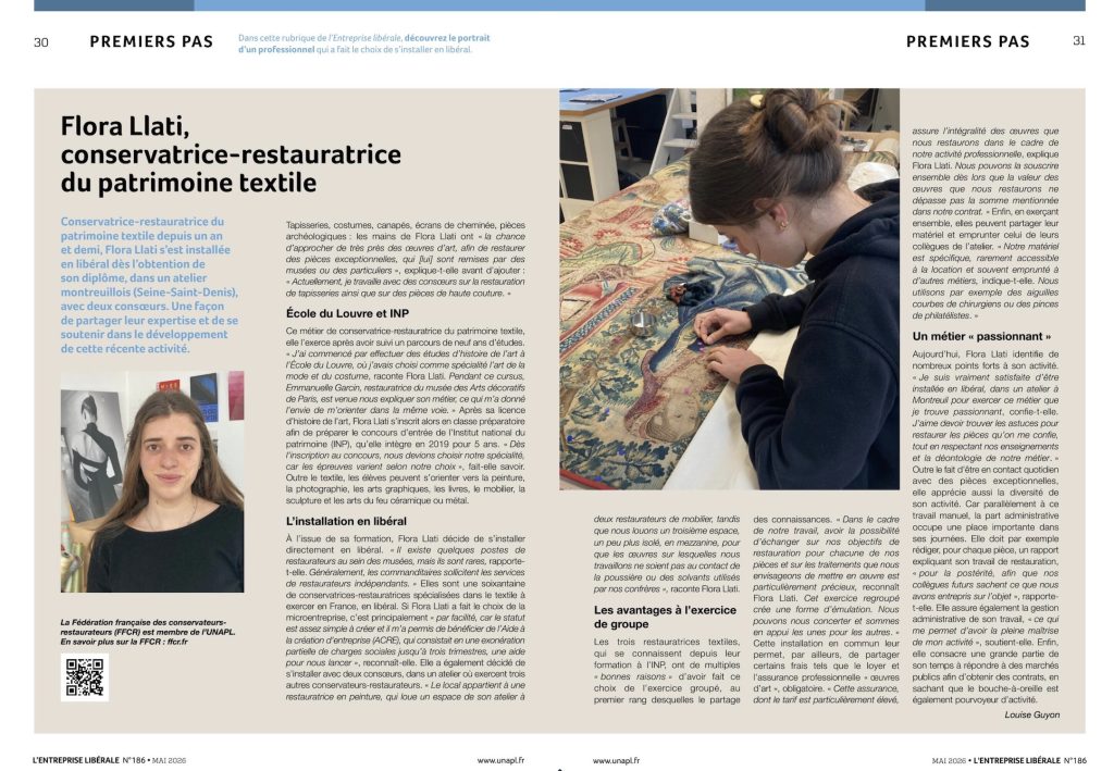 20260501 UNAPL L'Entreprise liberale n°186, mai 2026, p.30 CR Flora Llari img